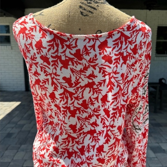 EUC! Really beautiful! Free People Red Bronze Gardenia Shorts Romper Long Sleeve - Picture 9 of 11